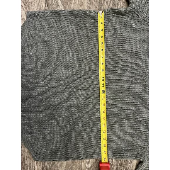 Faded Glory Women’s Large Gray Ribbed Knit Long Sleeve Sweater Casual Basic - Picture 4 of 5